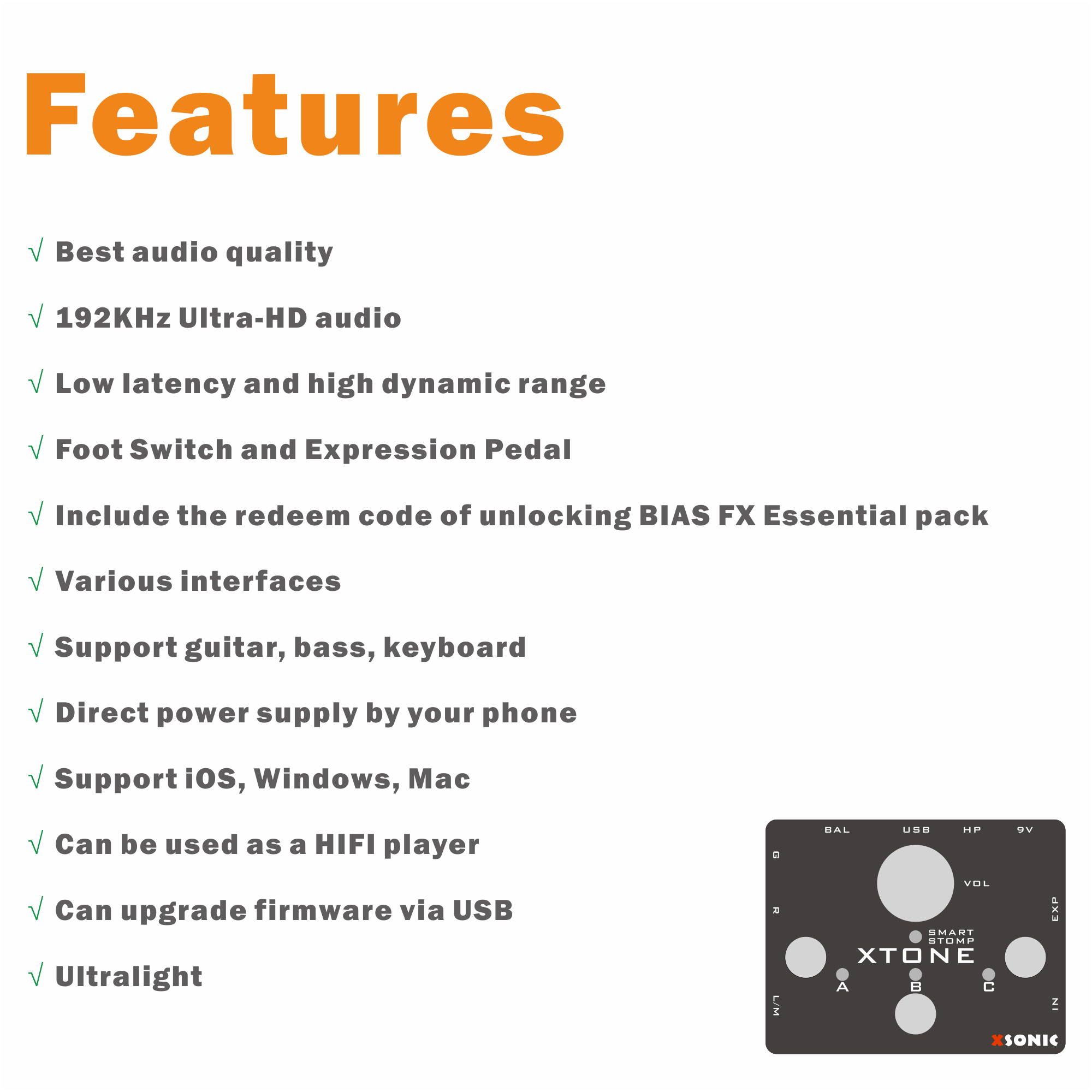 XTONE | Guitar Smart Audio Interface