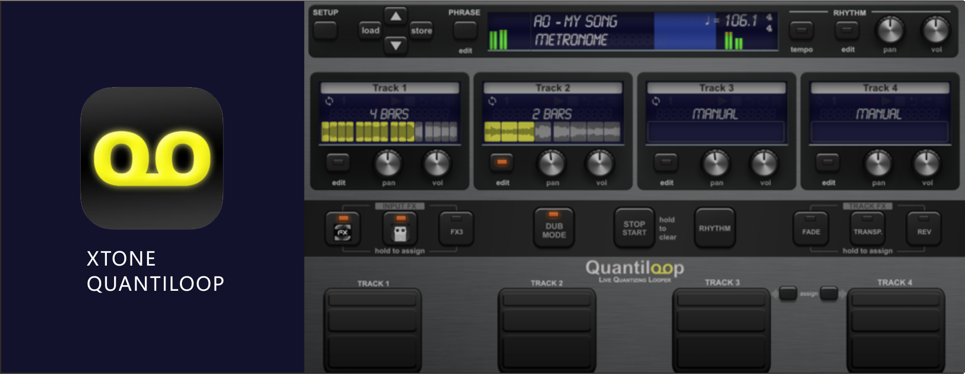 XTONE & Quantiloop base setting